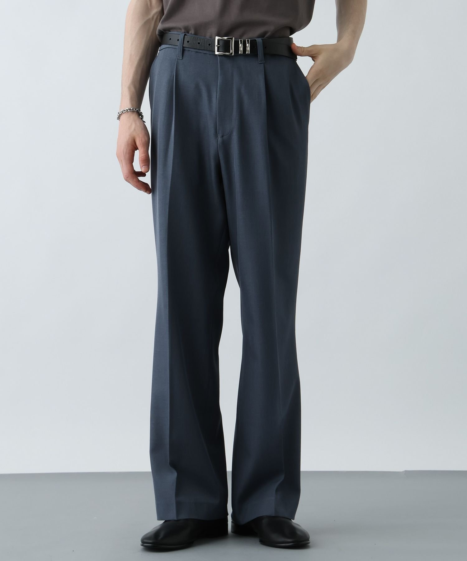 【ハレ/HARE / MEN】のリラックススリムパンツ インテリア・キッズ・メンズ・レディースファッション・服の通販 founy(ファニー) 　ファッション　Fashion　メンズファッション　Fashion for Men　ボトムス　Bottoms　ストレッチ　Stretch, Stretchy Fabric　スラックス　Slacks, Dress Pants　スーツ　Suit, Formalwear　センター　Center, Center Line　ドレス　Dress, One-Piece　フレア　Flare, Flared　リラックス　Relax, Relaxed Fit　エレガント 上品　Elegant　夏　Summer　ブルー86|ID: prp329100004647673 ipo3291000000033550647