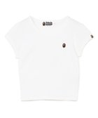【ア ベイシング エイプ/A BATHING APE】のAPE HEAD ONE POINT CROPPED TEE 人気、トレンドファッション・服の通販 founy(ファニー) ファッション Fashion レディースファッション Fashion for Women ショート Short, Short Length スタイリッシュ Stylish, Fashionable スリーブ Sleeve, Long Sleeve / Short Sleeve ワンポイント One Point, Statement Accent thumbnail WHITE|ID: prp329100004647680 ipo3291000000033550728