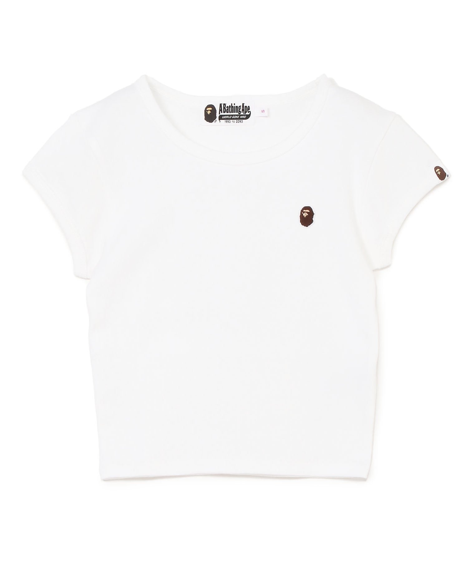 【ア ベイシング エイプ/A BATHING APE】のAPE HEAD ONE POINT CROPPED TEE インテリア・キッズ・メンズ・レディースファッション・服の通販 founy(ファニー) 　ファッション　Fashion　レディースファッション　Fashion for Women　ショート　Short, Short Length　スタイリッシュ　Stylish, Fashionable　スリーブ　Sleeve, Long Sleeve / Short Sleeve　ワンポイント　One Point, Statement Accent　WHITE|ID: prp329100004647680 ipo3291000000033550728