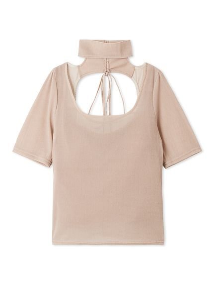 【スナイデル/SNIDEL】のフロッキーチュールカットプルオーバー インテリア・キッズ・メンズ・レディースファッション・服の通販 founy(ファニー) 　ファッション　Fashion　レディースファッション　Fashion for Women　トップス・カットソー　Cut & Sew Tops　カジュアルプルオーバー・ニットトップス　Pullovers & Knit Tops / Casual Pullovers　アクセサリー　Fashion Accessories　インナー　Innerwear　エレガント 上品　Elegant　秋　Autumn　キャミソール　Camisole, Spaghetti Strap Top　コーデュロイ　Corduroy, Cord Fabric　今季　This Season, Current Season　シアー　Sheer, See-Through　シンプル　Simple, Minimal　チョーカー　Tulle, Mesh Fabric　定番　Standard, Basic Item　人気　Popular, Best Seller　半袖　Short Sleeve, Half Sleeve　リボン　Ribbon, Bow　おすすめ　Recommended / Our Picks　PNK[066]|ID: prp329100004647701 ipo3291000000033550979