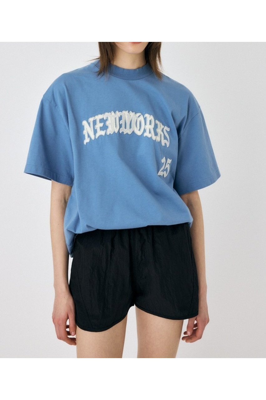 【マウジー/moussy】のNETWORKS FADED Tシャツ インテリア・キッズ・メンズ・レディースファッション・服の通販 founy(ファニー) 　ファッション　Fashion　レディースファッション　Fashion for Women　トップス・カットソー　Cut & Sew Tops　シャツ・ブラウス・オフィスカジュアル　Elegant Blouses & Button-Ups　ロングTシャツ・Tシャツ　Longline T-Shirts & Tees　おすすめ　Recommended / Our Picks　アクセサリー　Fashion Accessories　シューズ　Shoes, Footwear　バランス　Balance, Style Balance　ボトム　Bottoms, Lower Wear　ルーズ　Loose, Oversized　レギンス　Leggings, Stretch Pants　人気　Popular, Best Seller　再入荷　Restock / Back in Stock　L/BLU1|ID: prp329100004647894 ipo3291000000033554494