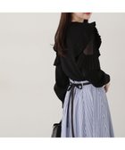【プロポーション ボディドレッシング/PROPORTION BODY DRESSING】のラッフルスリーブニット ブラック|ID: prp329100004647909 ipo3291000000033554770