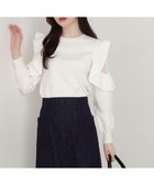 【プロポーション ボディドレッシング/PROPORTION BODY DRESSING】のラッフルスリーブニット エクリュ1|ID: prp329100004647909 ipo3291000000033554771