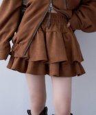 【ナイスクラップ/NICE CLAUP】の【WEB限定】セットアップ対応/ティアードミニスカート ブラウン|ID: prp329100004647944 ipo3291000000033624472
