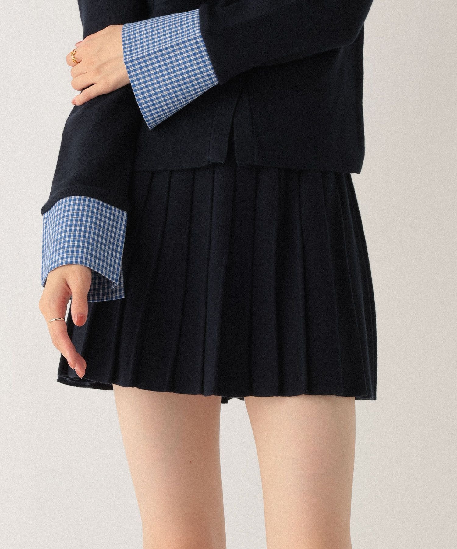【ヘザー/Heather】のニットプリーツミニスカート 人気、トレンドファッション・服の通販 founy(ファニー) 　ファッション　Fashion　レディースファッション　Fashion for Women　スカート　Skirts　ミニスカート　Mini Skirts　セットアップ　Set-Up, Coordinated Outfit　ドッキング　Docking, Mixed Material　プリーツ　Pleats, Pleated　ミニスカート　Mini Skirt, Short Skirt　A/W・秋冬　Autumn/Winter　 other-1|ID: prp329100004647954 ipo3291000000033555365