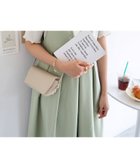 【アンドミー/andme】のきれいめ ツイル Vネック フレア ワンピース ライトカーキ|ID: prp329100004647978 ipo3291000000033555604