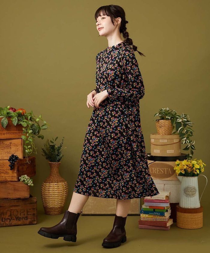 【ホコモモラ/Jocomomola】のPetalo フラワープリントワンピース インテリア・キッズ・メンズ・レディースファッション・服の通販 founy(ファニー) https://founy.com/ ファッション Fashion レディースファッション Fashion for Women ワンピース Dresses インナー Innerwear 春 Spring 秋 Autumn カットソー Cut and Sewn Top カーディガン Cardigan, Knitwear ハイネック High Neck, Mock Neck プリント Print, Printed Pattern ポケット Pocket, Pocket Detail レギンス Leggings, Stretch Pants 冬 Winter / This Winter おすすめ Recommended / Our Picks 夏 Summer |ID: prp329100004647995 ipo3291000000033555741