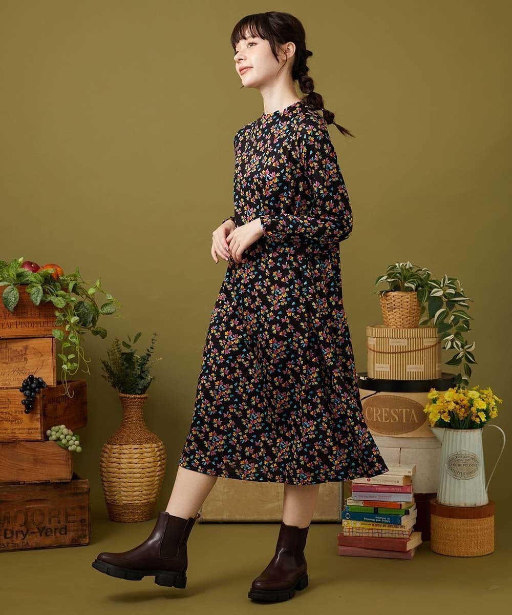 【ホコモモラ/Jocomomola】のPetalo フラワープリントワンピース 人気、トレンドファッション・服の通販 founy(ファニー) 　ファッション　Fashion　レディースファッション　Fashion for Women　ワンピース　Dresses　インナー　Innerwear　春　Spring　秋　Autumn　カットソー　Cut and Sewn Top　カーディガン　Cardigan, Knitwear　ハイネック　High Neck, Mock Neck　プリント　Print, Printed Pattern　ポケット　Pocket, Pocket Detail　レギンス　Leggings, Stretch Pants　冬　Winter / This Winter　おすすめ　Recommended / Our Picks　夏　Summer　 other-1|ID: prp329100004647995 ipo3291000000033555741