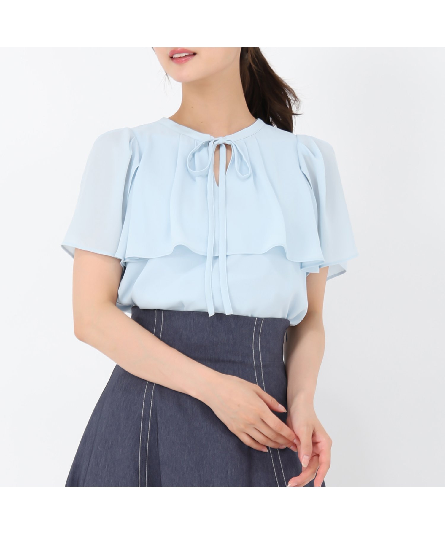 【ミッシュマッシュ/MISCH MASCH】の2025春夏新作 ケープボウタイブラウス 人気、トレンドファッション・服の通販 founy(ファニー) 　ファッション　Fashion　レディースファッション　Fashion for Women　トップス・カットソー　Cut & Sew Tops　シャツ・ブラウス・オフィスカジュアル　Elegant Blouses & Button-Ups　2025年　2025　2025春夏・S/S　Spring/Summer 2025 SS25　フェミニン　Feminine, Girly　エレガント 上品　Elegant　夏　Summer　春　Spring　S/S・春夏　SS, Spring/Summer, Warm Season　 other-1|ID: prp329100004648012 ipo3291000000033555890