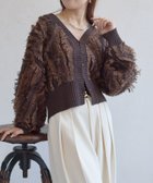 【ゼヴォン/Thevon】の【前後2WAY】フリンジショートカーディガン 人気、トレンドファッション・服の通販 founy(ファニー) ファッション Fashion レディースファッション Fashion for Women トップス・カットソー Cut & Sew Tops カーディガン・羽織り Layered Style Cardigans おすすめ Recommended / Our Picks インナーキャミ Inner Camisole カーディガン Cardigan, Knitwear ショート Short, Short Length ハイネック High Neck, Mock Neck バランス Balance, Style Balance フリンジ Fringe, Tassel thumbnail ブラウン|ID: prp329100004648016 ipo3291000000033555907