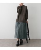 【デッサン/Dessin】の【ウエストゴム/洗える】ニットチュールドッキングワンピース チャコールグレー|ID: prp329100004648025 ipo3291000000033555970