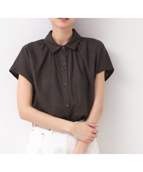 【デッサン/Dessin】の【洗える】シャツカラーフレンチスリーブブラウス(XS~L) 人気、トレンドファッション・服の通販 founy(ファニー) ファッション Fashion レディースファッション Fashion for Women トップス・カットソー Cut & Sew Tops シャツ・ブラウス・オフィスカジュアル Elegant Blouses & Button-Ups おすすめ Recommended / Our Picks とろみ Fluid, Flowy Fabric なめらか Smooth, Silky Texture タンク Tank Top, Sleeveless Top フレアースカート Flared Skirt, A-Line Skirt フレンチ French, French Style リネン Linen, Linen Fabric エレガント 上品 Elegant 洗える Machine Washable 羽織 Haori, Light Jacket |ID:prp329100004648028