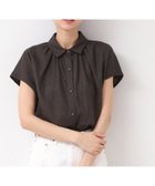 【デッサン/Dessin】の【洗える】シャツカラーフレンチスリーブブラウス(XS~L) ブラウン|ID: prp329100004648028 ipo3291000000033555983