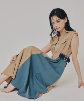 【レディアゼル/REDYAZEL】のカラーブロックベルトシャツワンピース 人気、トレンドファッション・服の通販 founy(ファニー) ファッション Fashion レディースファッション Fashion for Women ワンピース Dresses シャツワンピース / 1枚で着映えコーデ Shirt Dresses ベルト&ウエストマーク Belts & Waist Accessories スニーカー Sneakers, Trainers スリーブ Sleeve, Long Sleeve / Short Sleeve バランス Balance, Style Balance フレンチ French, French Style |ID:prp329100004648029