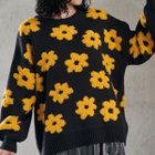 【ラナン/Ranan】の花柄ジャカードニット ブラウンケイ|ID: prp329100004648030 ipo3291000000033556001