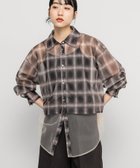 【ケービーエフ/KBF / URBAN RESEARCH】のチュールレイヤードシャツ BRNck×BEG|ID: prp329100004648032 ipo3291000000033897565