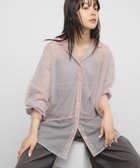 【ケービーエフ/KBF / URBAN RESEARCH】のチュールレイヤードシャツ PINK×GRAY|ID: prp329100004648032 ipo3291000000033897571