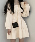 【ミニミニストア/miniministore】のティアードミニワンピース ウエストマーク アイボリー|ID: prp329100004648033 ipo3291000000033556010