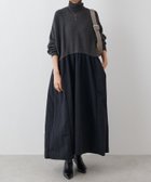 【ビアズリー/BEARDSLEY】のニットコンビギャザーワンピース グレー|ID: prp329100004648037 ipo3291000000033556032