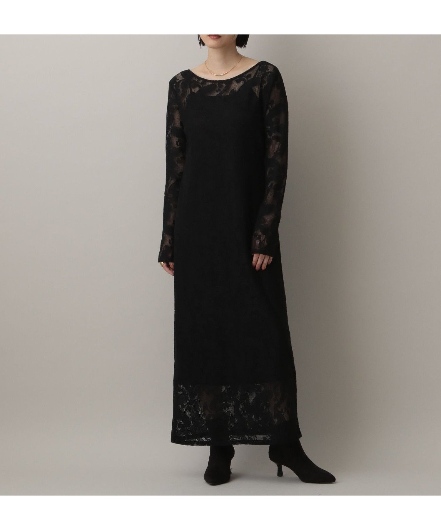 【アパートバイローリーズ/apart by lowrys】のペイズリーレースワンピース インテリア・キッズ・メンズ・レディースファッション・服の通販 founy(ファニー) 　ファッション　Fashion　レディースファッション　Fashion for Women　ワンピース　Dresses　インナー　Innerwear　ジャケット　Jacket, Outerwear　デニム　Denim, Jeans Material　ベスト　Vest, Waistcoat　ペイズリー　Paisley, Ethnic Pattern　レース　Lace, Lace Fabric　エレガント 上品　Elegant　夏　Summer　洗える　Machine Washable　秋　Autumn　ブラック09|ID: prp329100004648041 ipo3291000000033556077