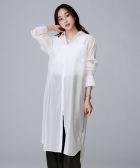 【アンタイトル/UNTITLED】の【レイヤード/重ね着/前開きボタン】シアーロングシャツ 人気、トレンドファッション・服の通販 founy(ファニー) ファッション Fashion レディースファッション Fashion for Women トップス・カットソー Cut & Sew Tops シャツ・ブラウス・オフィスカジュアル Elegant Blouses & Button-Ups おすすめ Recommended / Our Picks シアー Sheer, See-Through トレンド Trend, Trending Now ベスト Vest, Waistcoat ポケット Pocket, Pocket Detail リラックス Relax, Relaxed Fit ロング Long, Long-Length 定番 Standard, Basic Item 羽織 Haori, Light Jacket |ID:prp329100004648045