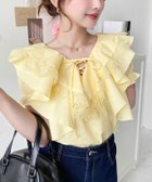 【モーメントプラス/moment+ / MEN】のビッグカラーカスケードフリルレースアップ半袖ブラウス 人気、トレンドファッション・服の通販 founy(ファニー) ファッション Fashion メンズファッション Fashion for Men ガーリー Girly, Feminine Style スリーブ Sleeve, Long Sleeve / Short Sleeve ダウン Down, Puffer デニム Denim, Jeans Material トレンド Trend, Trending Now バレエ Ballet, Ballet Style フェミニン Feminine, Girly フリル Frill, Ruffle ブロード Broadcloth, Fine Cotton 半袖 Short Sleeve, Half Sleeve ミニスカート Mini Skirt, Short Skirt ミュール Mule, Backless Shoes リボン Ribbon, Bow レース Lace, Lace Fabric ワイド Wide, Wide Fit おすすめ Recommended / Our Picks thumbnail イエロー|ID: prp329100004648047 ipo3291000000033556115