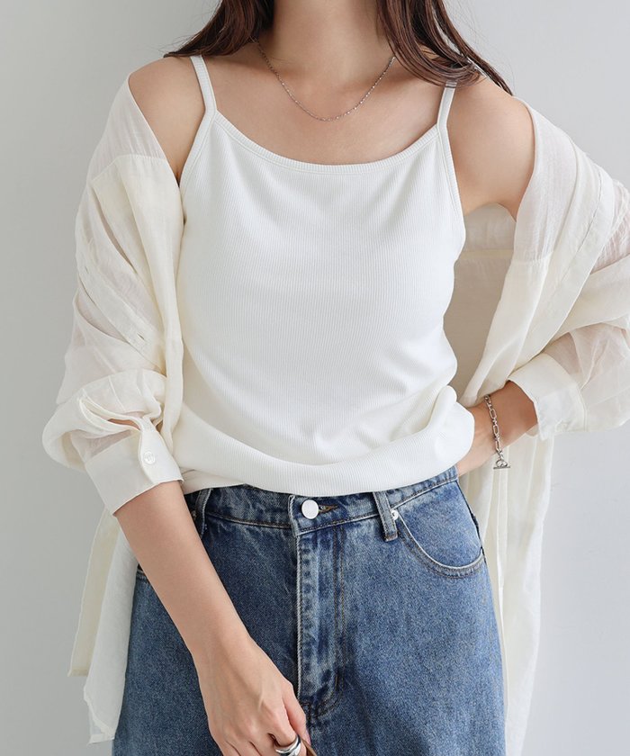 【アンドミー/andme】のテレコリブ カップ付き キャミソール トップス インテリア・キッズ・メンズ・レディースファッション・服の通販 founy(ファニー) https://founy.com/ ファッション Fashion レディースファッション Fashion for Women トップス・カットソー Cut & Sew Tops キャミソール&ノースリーブ Camisoles & Sleeveless Tops インナー Innerwear キャミソール Camisole, Spaghetti Strap Top シンプル Simple, Minimal フィット Fit, Slim Fit ロング Long, Long-Length |ID: prp329100004648062 ipo3291000000033556316