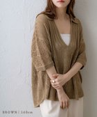 【その他のブランド/Other】のスキッパー透かし編みニットプルオーバー ブラウン|ID: prp329100004648069 ipo3291000000033556414