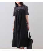 【インディヴィ/INDIVI】のタックキャミワンピース ブラック|ID: prp329100004648073 ipo3291000000033556472