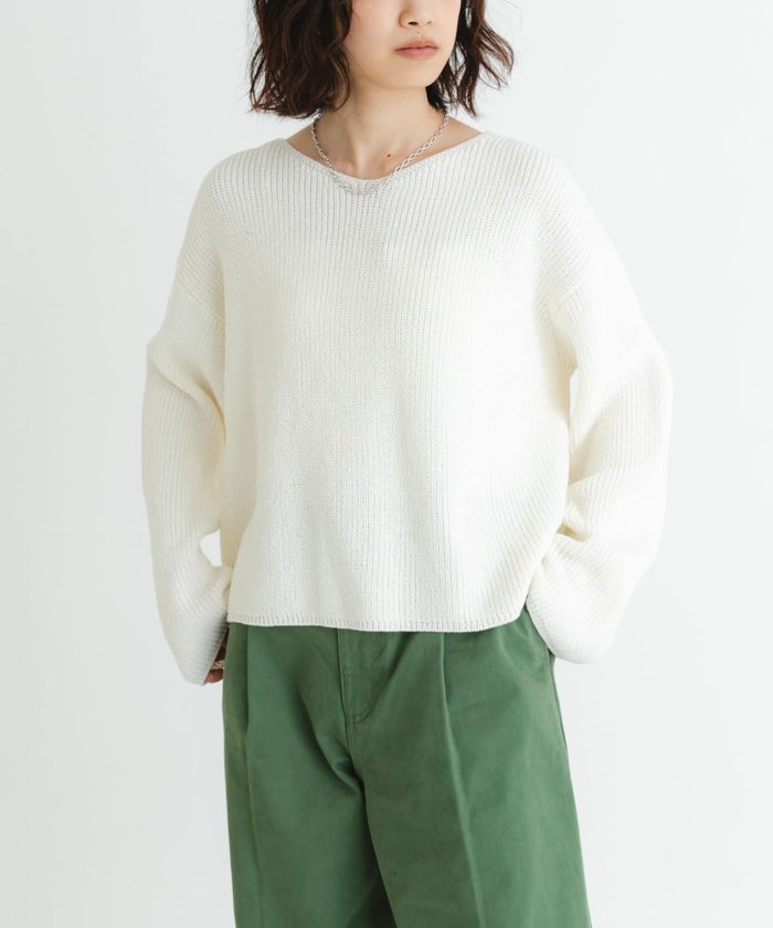 【アーバンリサーチ/URBAN RESEARCH】のテープヤーンVネック畦ニット インテリア・キッズ・メンズ・レディースファッション・服の通販 founy(ファニー) https://founy.com/ ファッション Fashion レディースファッション Fashion for Women トップス・カットソー Cut & Sew Tops ニット Knit Tops & Sweaters Vネックトップス V-Neck Tops / V-Cut Neckline Shirts 2025年 2025 2025春夏・S/S Spring/Summer 2025 SS25 シンプル Simple, Minimal デニム Denim, Jeans Material フレア Flare, Flared ベーシック Basic, Essential 夏 Summer S/S・春夏 SS, Spring/Summer, Warm Season 畦 Ribbed Knit |ID: prp329100004648075 ipo3291000000033556560