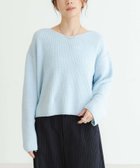 【アーバンリサーチ/URBAN RESEARCH】のテープヤーンVネック畦ニット L.BLUE|ID: prp329100004648075 ipo3291000000033556566