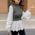 【ミニミニストア/miniministore】のドッキング ニットブラウス レディース ダークグレー|ID: prp329100004648080 ipo3291000000033556635