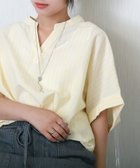 【リベルモア/libelle more】の【抗菌・UVカット・吸水速乾】「やわさらリネン」ストライプバンドカラーシャツ 人気、トレンドファッション・服の通販 founy(ファニー) ファッション Fashion レディースファッション Fashion for Women トップス・カットソー Cut & Sew Tops シャツ・ブラウス・オフィスカジュアル Elegant Blouses & Button-Ups 吸水 Absorbent, Quick-Dry 抗菌 Antibacterial, Bacteria-Resistant スキッパー Skipper, Open Collar ストライプ Stripe, Striped Pattern なめらか Smooth, Silky Texture 人気 Popular, Best Seller フロント Front, Front Design ポケット Pocket, Pocket Detail リネン Linen, Linen Fabric 夏 Summer ビジネス 仕事 通勤 Business / Work / Commuting thumbnail イエロー*オフ|ID: prp329100004648082 ipo3291000000033556699