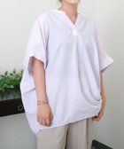 【リベルモア/libelle more】の【抗菌・UVカット・吸水速乾】「やわさらリネン」ストライプバンドカラーシャツ 人気、トレンドファッション・服の通販 founy(ファニー) ファッション Fashion レディースファッション Fashion for Women トップス・カットソー Cut & Sew Tops シャツ・ブラウス・オフィスカジュアル Elegant Blouses & Button-Ups 吸水 Absorbent, Quick-Dry 抗菌 Antibacterial, Bacteria-Resistant スキッパー Skipper, Open Collar ストライプ Stripe, Striped Pattern なめらか Smooth, Silky Texture 人気 Popular, Best Seller フロント Front, Front Design ポケット Pocket, Pocket Detail リネン Linen, Linen Fabric 夏 Summer ビジネス 仕事 通勤 Business / Work / Commuting thumbnail ラベンダー*オフ|ID: prp329100004648082 ipo3291000000033556701