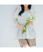 【ミスティ ウーマン/mysty woman】の【堀未央奈さん着用アイテム】リバーシブル肩リボンチュニック アイボリー08|ID: prp329100004648087 ipo3291000000033556739