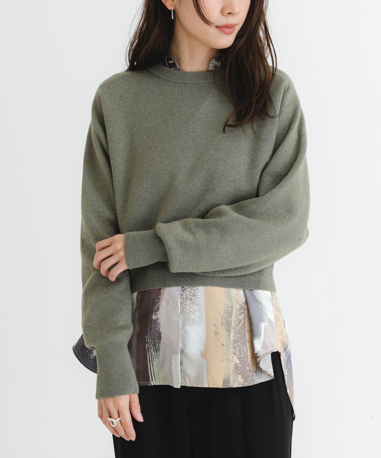 【アーバンリサーチ/URBAN RESEARCH】のnew basic カシミヤコットンクルーネックニット インテリア・キッズ・メンズ・レディースファッション・服の通販 founy(ファニー) 　ファッション　Fashion　レディースファッション　Fashion for Women　トップス・カットソー　Cut & Sew Tops　ニット　Knit Tops & Sweaters　春　Spring　クロップド　Cropped, Short Length　シンプル　Simple, Minimal　スラックス　Slacks, Dress Pants　デニム　Denim, Jeans Material　バランス　Balance, Style Balance　ベーシック　Basic, Essential　冬　Winter / This Winter　S/S・春夏　SS, Spring/Summer, Warm Season　おすすめ　Recommended / Our Picks　夏　Summer　2025年　2025　2025春夏・S/S　Spring/Summer 2025 SS25　KHAKI|ID: prp329100004648116 ipo3291000000033557207