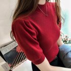 【ココモモ/COCOMOMO】のサマーニット ハーフタートルネック 半袖 パワショル パワーショルダー レッド|ID: prp329100004648144 ipo3291000000033557505