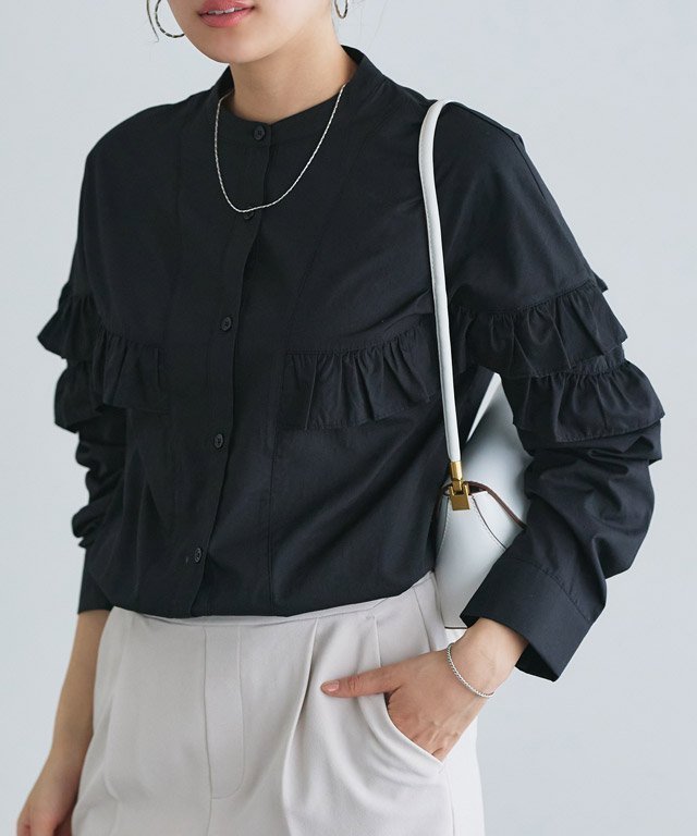 【ピエロ/Pierrot】のフリルチュニックブラウス インテリア・キッズ・メンズ・レディースファッション・服の通販 founy(ファニー) https://founy.com/ ファッション Fashion レディースファッション Fashion for Women トップス・カットソー Cut & Sew Tops シャツ・ブラウス・オフィスカジュアル Elegant Blouses & Button-Ups おすすめ Recommended / Our Picks フェミニン Feminine, Girly フリル Frill, Ruffle |ID: prp329100004648146 ipo3291000000033557512