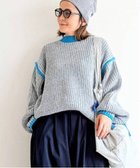 【ノッチ/notch】の【notch. by yui 】オーバーサイズバイカラーニット 2025AW 人気、トレンドファッション・服の通販 founy(ファニー) ファッション Fashion レディースファッション Fashion for Women トップス・カットソー Cut & Sew Tops ニット Knit Tops & Sweaters インナー Innerwear デニム Denim, Jeans Material 人気 Popular, Best Seller ベーシック Basic, Essential リラックス Relax, Relaxed Fit おすすめ Recommended / Our Picks 2025年 2025 2025-2026秋冬・A/W Autumn/Winter 2025–26 AW25–26 thumbnail ライトブルー|ID: prp329100004648181 ipo3291000000033557808