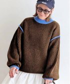 【ノッチ/notch】の【notch. by yui 】オーバーサイズバイカラーニット 2025AW 人気、トレンドファッション・服の通販 founy(ファニー) ファッション Fashion レディースファッション Fashion for Women トップス・カットソー Cut & Sew Tops ニット Knit Tops & Sweaters インナー Innerwear デニム Denim, Jeans Material 人気 Popular, Best Seller ベーシック Basic, Essential リラックス Relax, Relaxed Fit おすすめ Recommended / Our Picks 2025年 2025 2025-2026秋冬・A/W Autumn/Winter 2025–26 AW25–26 thumbnail ブラウン|ID: prp329100004648181 ipo3291000000033557813