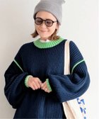 【ノッチ/notch】の【notch. by yui 】オーバーサイズバイカラーニット 2025AW 人気、トレンドファッション・服の通販 founy(ファニー) ファッション Fashion レディースファッション Fashion for Women トップス・カットソー Cut & Sew Tops ニット Knit Tops & Sweaters インナー Innerwear デニム Denim, Jeans Material 人気 Popular, Best Seller ベーシック Basic, Essential リラックス Relax, Relaxed Fit おすすめ Recommended / Our Picks 2025年 2025 2025-2026秋冬・A/W Autumn/Winter 2025–26 AW25–26 thumbnail ネイビーブルー|ID: prp329100004648181 ipo3291000000034459228