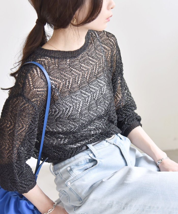 【シップス フォー ウィメン/SHIPS】のquaranciel 手洗い可能 バルキー レース ニット インテリア・キッズ・メンズ・レディースファッション・服の通販 founy(ファニー) https://founy.com/ ファッション Fashion レディースファッション Fashion for Women トップス・カットソー Cut & Sew Tops ニット Knit Tops & Sweaters 2025年 2025 2025春夏・S/S Spring/Summer 2025 SS25 インナー Innerwear カラフル Colorful Design シアー Sheer, See-Through シンプル Simple, Minimal バランス Balance, Style Balance レース Lace, Lace Fabric 夏 Summer 春 Spring 洗える Machine Washable 軽量 Lightweight, Ultra Light 透かし Cut-Out, Lacework |ID: prp329100004648182 ipo3291000000033557812