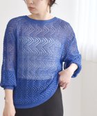 【シップス フォー ウィメン/SHIPS】のquaranciel 手洗い可能 バルキー レース ニット ブルー|ID: prp329100004648182 ipo3291000000033557817