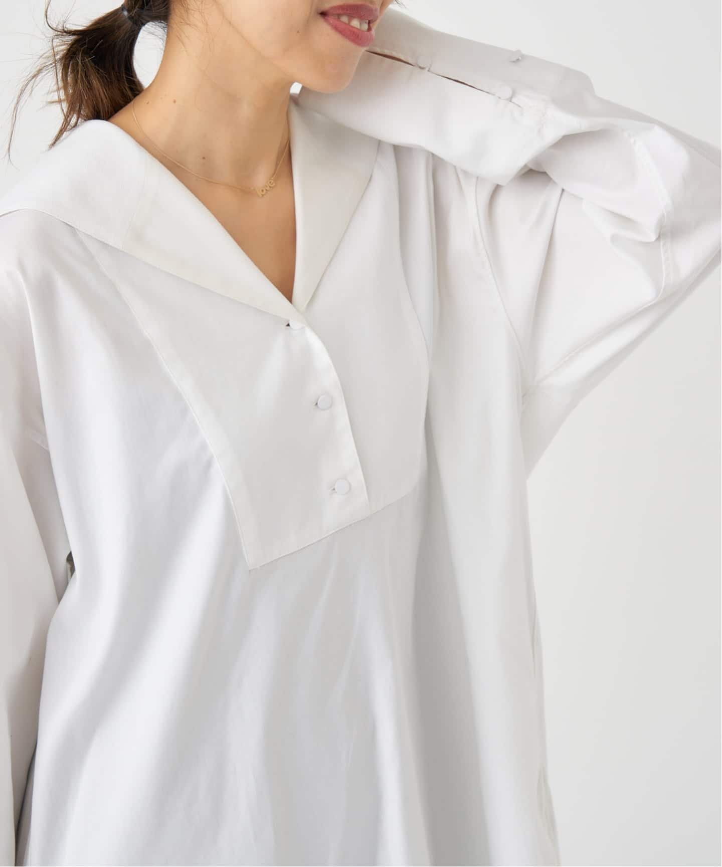 【イエナ/IENA】のセイラーカラードレスシャツ 人気、トレンドファッション・服の通販 founy(ファニー) 　ファッション　Fashion　レディースファッション　Fashion for Women　トップス・カットソー　Cut & Sew Tops　シャツ・ブラウス・オフィスカジュアル　Elegant Blouses & Button-Ups　ワンピース　Dresses　フォーマル・パーティードレス・結婚式用ドレス　Elegant & Casual Dresses　2025年　2025　2025-2026秋冬・A/W　Autumn/Winter 2025–26 AW25–26　オックス　Oxford Fabric　ドレス　Dress, One-Piece　 other-1|ID: prp329100004648191 ipo3291000000033557907