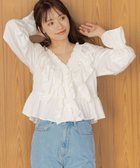 【ミスティ ウーマン/mysty woman】のボリュームフリルブラウス オフホワイト05|ID: prp329100004648202 ipo3291000000033558065