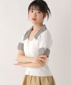 【ヘザー/Heather】のレイヤード半袖ニット オフホワイト|ID: prp329100004648215 ipo3291000000033558279