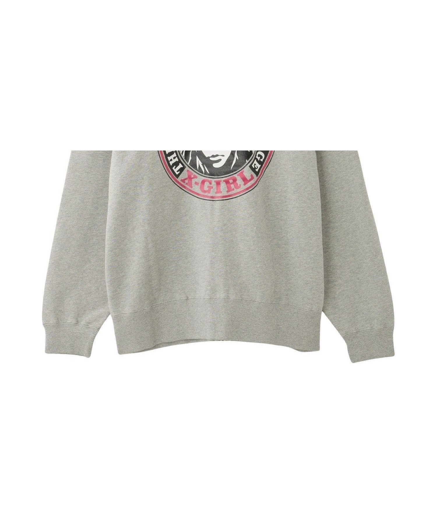 【エックスガール/X-girl】のCIRCLE LOGO AND FACE ZIP UP SWEAT HOODIE インテリア・キッズ・メンズ・レディースファッション・服の通販 founy(ファニー) 　ファッション　Fashion　レディースファッション　Fashion for Women　トップス・カットソー　Cut & Sew Tops　レディースパーカー・カジュアルフーディー　Casual Hoodies & Sweatshirts　スウェット・クルーネックトップス　Sweatshirts & Crewnecks / Relaxed Fit Sweat Tops　おすすめ　Recommended / Our Picks　グラフィック　Graphic, Graphic Design　コンパクト　Compact, Small Size　サークル　Circle, Round Design　スウェット / スエット　Sweatshirt, Sweatwear　デニム　Denim, Jeans Material　フロント　Front, Front Design　プリント　Print, Printed Pattern　ロング　Long, Long-Length　ワンポイント　One Point, Statement Accent　定番　Standard, Basic Item　旅行　Travel　A/W・秋冬　Autumn/Winter　長袖　Long Sleeve, Full Sleeve　ASH|ID: prp329100004648275 ipo3291000000033558931