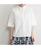 【プードゥドゥ/POU DOU DOU】のダブルカラードルマンシャツ 人気、トレンドファッション・服の通販 founy(ファニー) ファッション Fashion レディースファッション Fashion for Women トップス・カットソー Cut & Sew Tops シャツ・ブラウス・オフィスカジュアル Elegant Blouses & Button-Ups おすすめ Recommended / Our Picks スマート Smart, Elegant デニム Denim, Jeans Material ドット Polka Dot, Dot Pattern 無地 Plain, Solid Color thumbnail オフホワイト|ID: prp329100004648278 ipo3291000000033558970