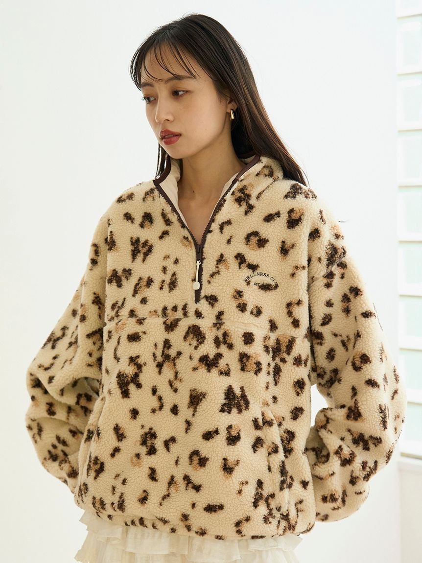 【スナイデル/SNIDEL】のハーフジッププルオーバー インテリア・キッズ・メンズ・レディースファッション・服の通販 founy(ファニー) 　ファッション　Fashion　レディースファッション　Fashion for Women　トップス・カットソー　Cut & Sew Tops　カジュアルプルオーバー・ニットトップス　Pullovers & Knit Tops / Casual Pullovers　今季　This Season, Current Season　スポーティ　Sporty, Casual Athletic　トレンド　Trend, Trending Now　ドローストリング　Drawstring, Pull Cord　ポケット　Pocket, Pocket Detail　レオパード　Leopard, Animal Print　おすすめ　Recommended / Our Picks　LEO[935]|ID: prp329100004648282 ipo3291000000033558997