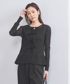 【ユナイテッドアローズ/UNITED ARROWS】の18G シアー ベルベットリボン カーディガン BLACK|ID: prp329100004648294 ipo3291000000033559144